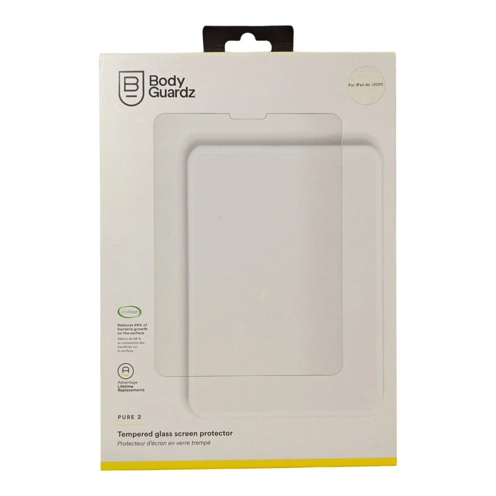 X4. BodyGuardz Pure 2 Tempered Glass Screen Protector For Apple iPad‎ Air (2020)